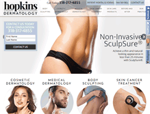 Tablet Screenshot of hopkinsdermatology.com